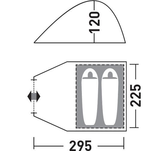 Палатка GREENELL Керри 2 V3 95511-367-00