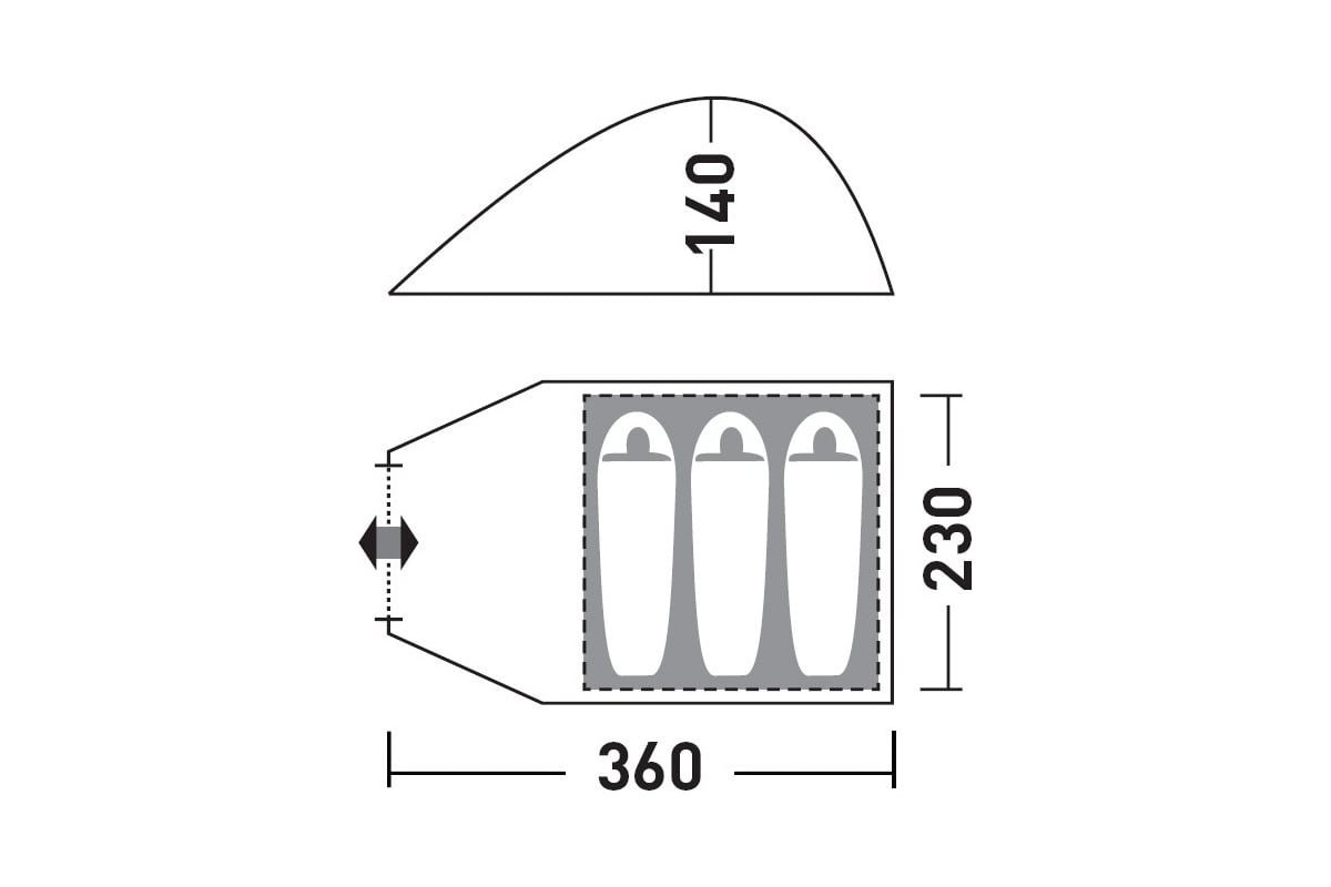 Палатка GREENELL Керри 3 V3 95512-367-00 - выгодная цена, отзывы ...