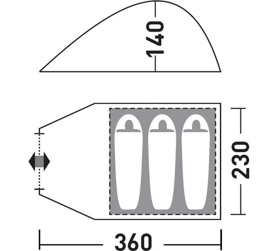 Палатка GREENELL Керри 3 V3 95512-367-00