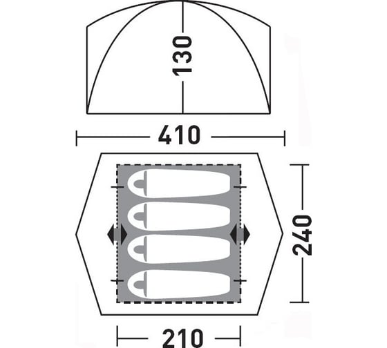 Палатка GREENELL Гори 4 25403-303-00