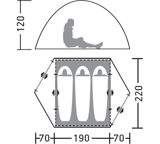 Палатка GREENELL Дингл 3 V2 95279-303-00