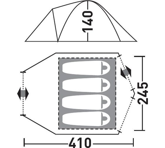 Палатка GREENELL Лимерик 4 V2 25433-303-00
