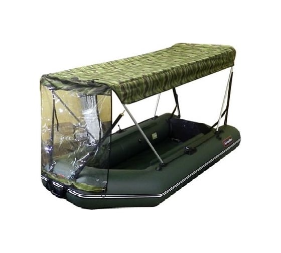 Тент-крыша Hunterboat зеленая, кмф 100125 1