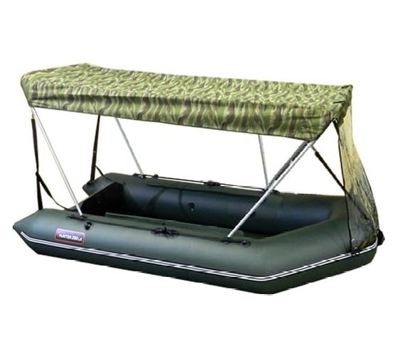 Тент-крыша Hunterboat зеленая, кмф 100125