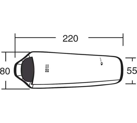 Спальный мешок NOVA TOUR Сибирь 32111-059-Right