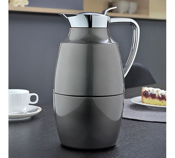 Вакуумный термокувшин со стеклянной колбой Alfi Pallas Space Grey 1L 480621