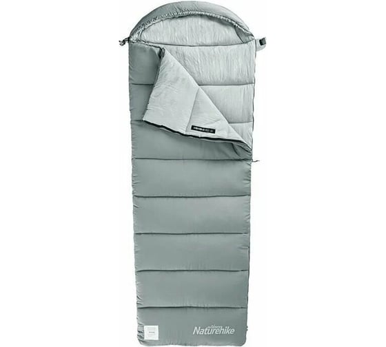 Спальный мешок Naturehike серия U NH20MSD07, платиново-серый 6927595764381