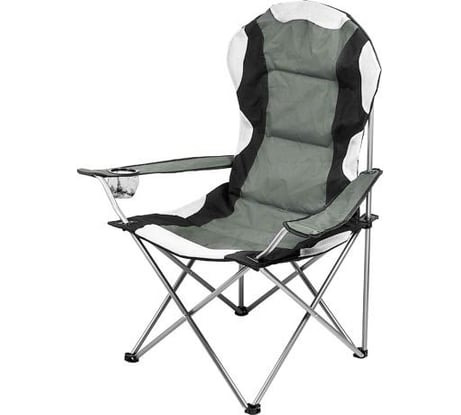 Складное кресло с держателем для бутылок и чехлом Arizone серое 42-606002