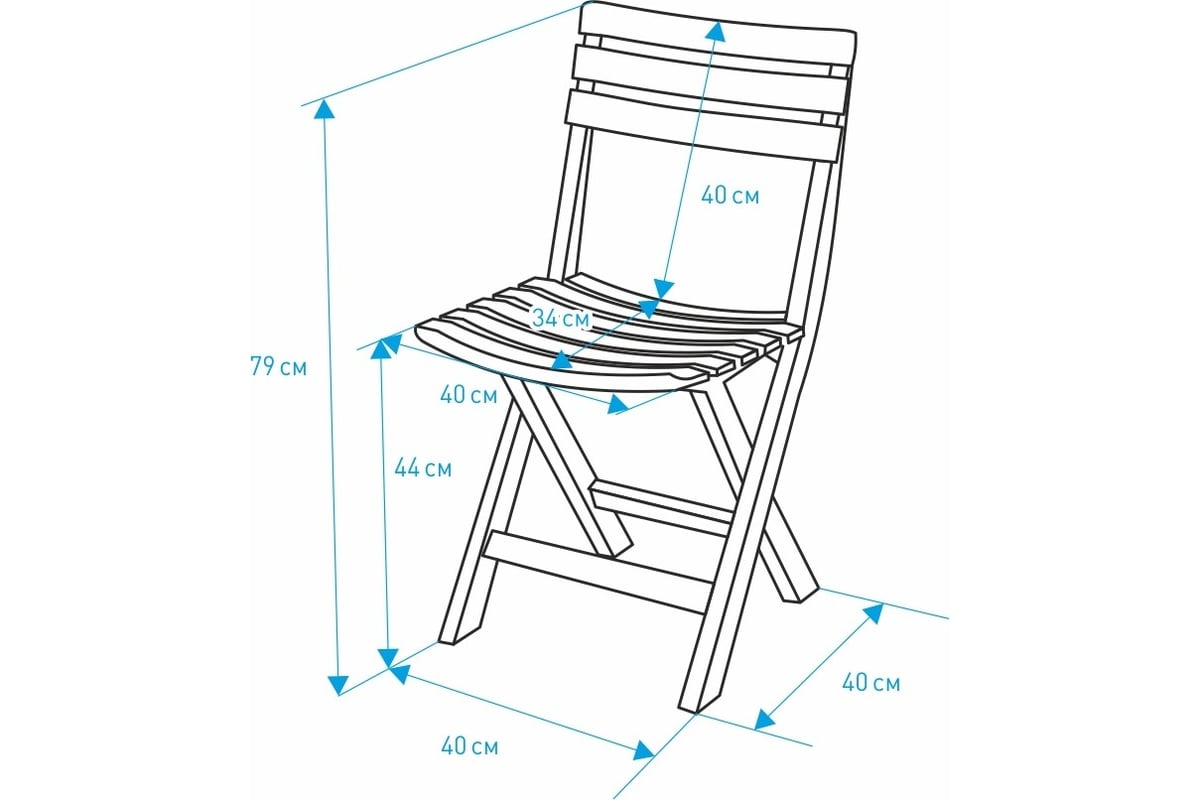 Размер пластикового стула