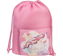 Мешок для обуви Мульти-Пульти unicorn, 1 отделение, 340x420 мм, карман на молнии, розовый МО_45945
