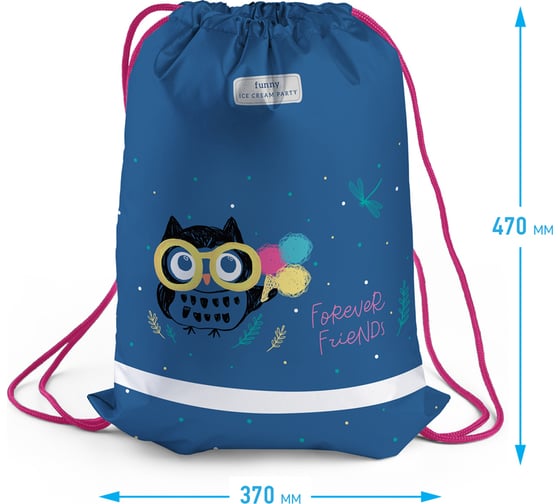 Мешок для обуви Berlingo 1 отделение, funny owl, 460x360 мм MS1062