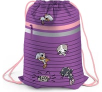 Мешок для обуви Berlingo 1 отделение, kittens lilac, 460x360 мм MS1027