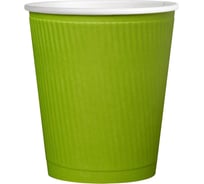Одноразовые стаканы OfficeClean 250 мл, 37 шт., бумажные двухслойные, салатовые 321680