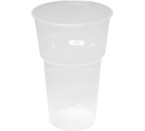 Одноразовые стаканы OfficeClean 500 мл, 50 шт., бюджет, прозрачные 321685