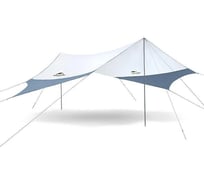 Тент для кемпинга Naturehike Hexagon NH16T013-S, 150D, 520х460 см, серый с голубым 6927595777794