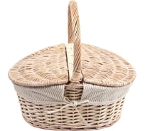 Корзина овальная для пикника Natural House "Полоска" Д430 Ш310 В170 EW-96 L
