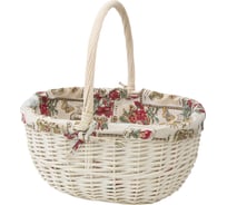 Декоративная корзина Natural House Кузовок Д490 Ш360 В410, белый LID04 L