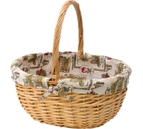 Декоративная корзина Natural House Кузовок Д490 Ш360 В410, цвет натуральный LID03 L