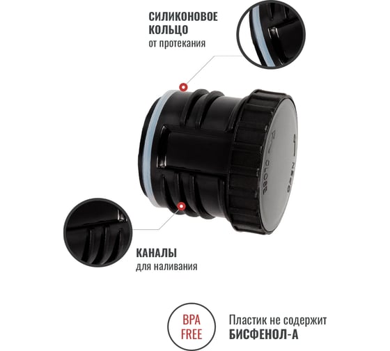 Термос Relaxika 101 0.5 л, оружейный черный, без лого R101.500.2NL