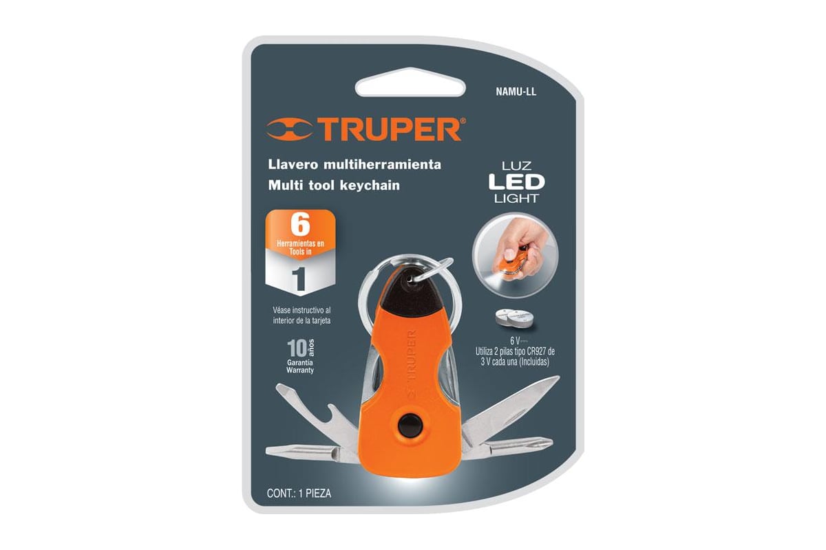 Мультитул-брелок со светодиодным фонариком TRUPER 13336 - выгодная цена .