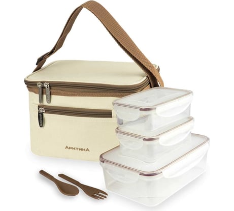 Ланч-сумка с контейнерами Арктика 2.5л, бежевая 020-2500-3-BG