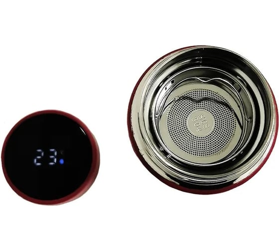 Термос с дисплеем URM 500 мл, красный T00014