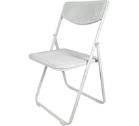 Дизайнерский пластиковый складной стул URM с металлическими ножками, 80x49x49 см, белый D01532