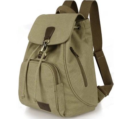 Городской женский рюкзак URM с верхней загрузкой, текстильный, хаки L00124