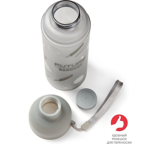 Бутылка для воды с нескользящим покрытием BAROUGE ACTIVE LIFE BP-917/60 BP-917 600 мл/серый