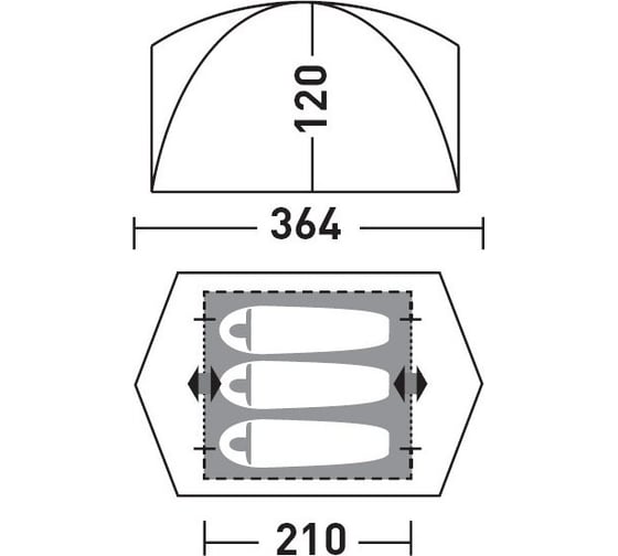 Палатка GREENELL Гори 3 25393-303-00