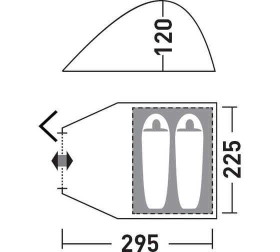 Палатка GREENELL Керри 2 V3 95511-230-00