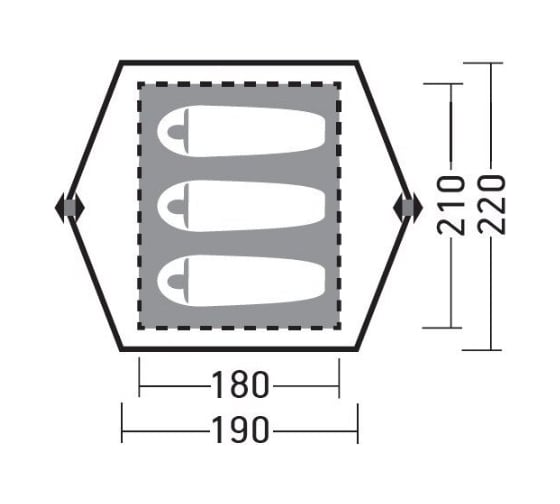 Палатка GREENELL Дерри 3 95731-230-00 с автоматическим каркасом