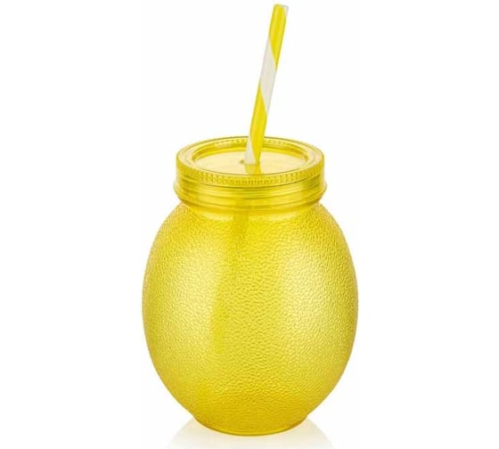 Бутылка для напитков с трубочкой Phibo lemon, 650 мл 411171706