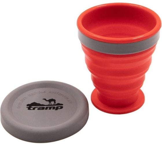 Силиконовый стакан Tramp 200 мл, терракотовый TRC-126