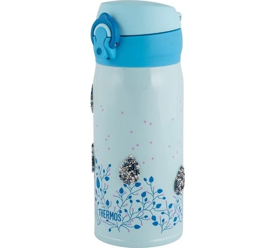 Термокружка THERMOS FLOWER JNL-350-SW 0.35 л, кристаллы SWAROVSKI, голубой 311679 1