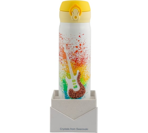 Термокружка THERMOS JNL-500-SW GUITAR 0.5 литра, кристаллы SWAROVSKI, белая 311686