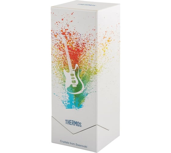 Термокружка THERMOS JNL-500-SW GUITAR 0.5 литра, кристаллы SWAROVSKI, белая 311686