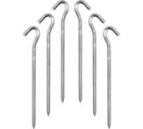 Набор алюминиевых шестигранных колышков SOLARIS 18см, 6шт S6604