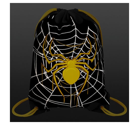 Мешок для обуви BRAUBERG Premium Venomous spider, карман, подкладка, светоотражайка, 43x33 см 271624