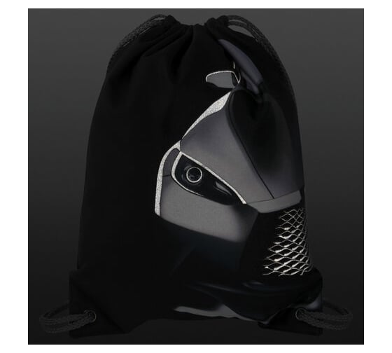 Мешок для обуви BRAUBERG Premium Black car, карман, подкладка, светоотражайка, 43x33 см 271623
