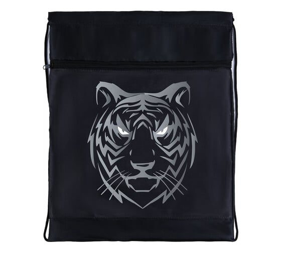 Мешок для обуви BRAUBERG Tiger с петлей, карман на молнии, 47x37 см, 271610