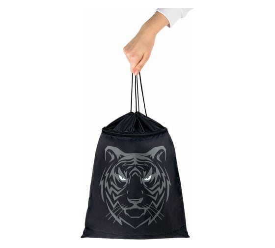 Мешок для обуви BRAUBERG Tiger с петлей, карман на молнии, 47x37 см, 271610