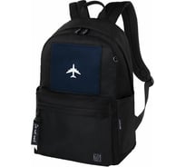 Универсальный рюкзак BRAUBERG Fashion City Airplane карман-антивор, черный, 44x31x16 см 271675