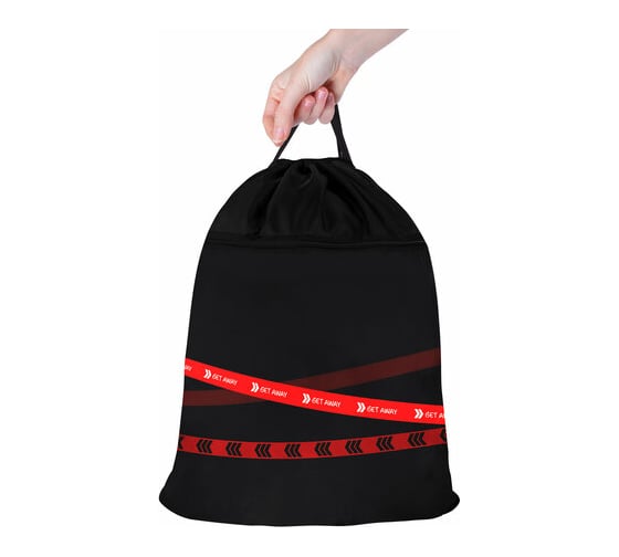 Большой мешок для обуви BRAUBERG Get Away с ручкой, карман на молнии, сетка, 49x41 см 271612