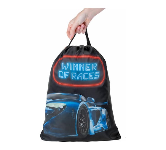 Мешок для обуви BRAUBERG Kids Winner of Races, с петлей, 42x34 см 271627