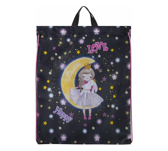 Мешок для обуви BRAUBERG Kids Moon girl, с петлей, 42x34 см 271630