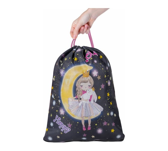 Мешок для обуви BRAUBERG Kids Moon girl, с петлей, 42x34 см 271630