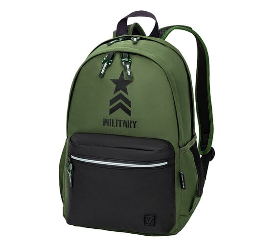 Универсальный рюкзак BRAUBERG Fashion City Military, хакки, 46x31x15 см 271670 1