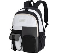 Универсальный рюкзак BRAUBERG Blocks 2 отделения, карман-антивор, черный/серый/белый, 44x32x17 см 271664