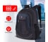 Универсальный рюкзак BRAUBERG High School 3 отделения, черный, синие детали, 46x31x18 см 271652 2